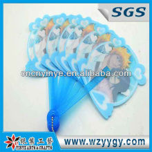 Plastic hand held fan for kids, PVC printed handy fan